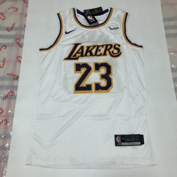white lebron lakers jersey